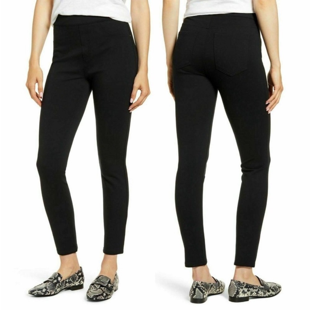 Spanx The Perfect Black Ponte Ankle Pant Pocket Leggings Size Small